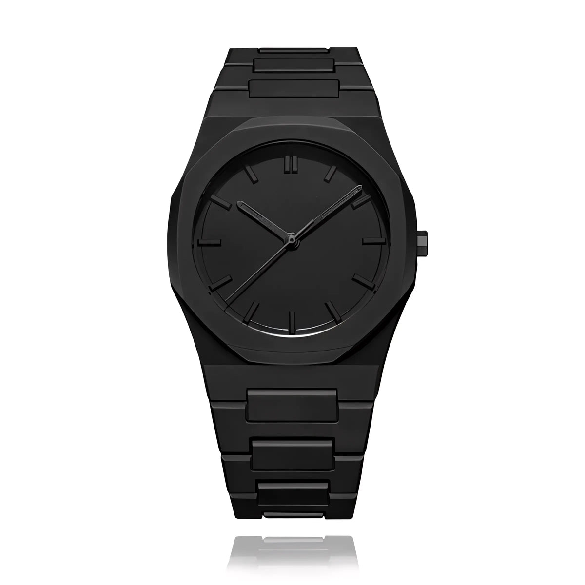 Montre minimaliste All Black pour homme - 40,5 mm - Polycarbonate | Résistante à l'eau